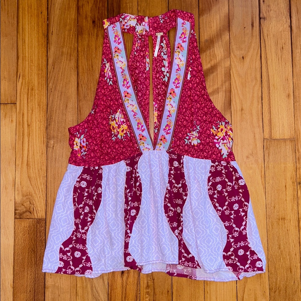 Free People Dream Darlin Floral Babydoll Tank